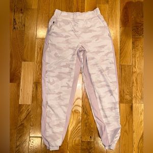 Athleta Light Purple Camo Joggers. Size 2.